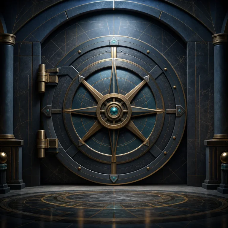 Fictional compass vault game artwork